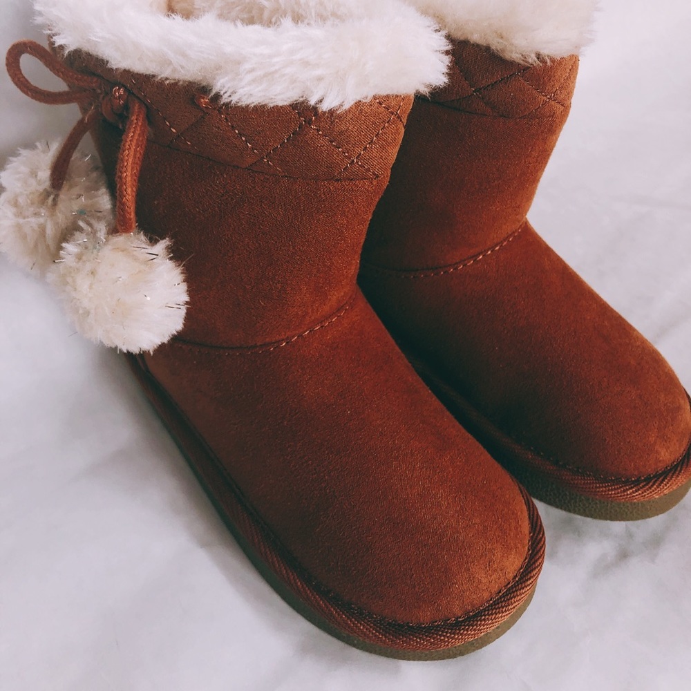 New! Okie Dokie Toddler Fur Tassel Bootie